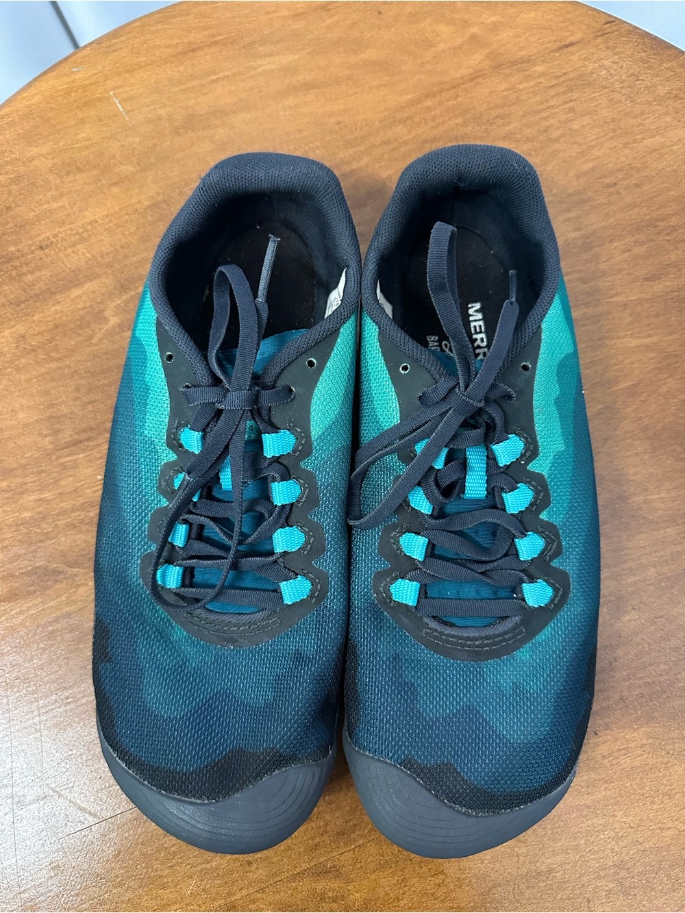 Merrell vapor glove 4 dragonfly Teal and Black barefoot Shoes size 8.5